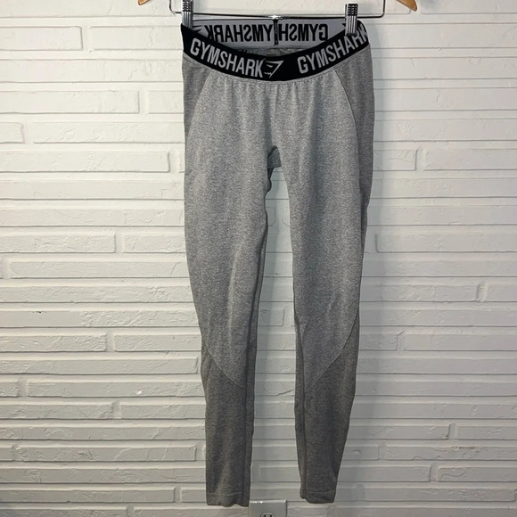 Gymshark Gray Low Rise Flex Dry Seamless Workout Leggings, Women’s Size small - Picture 1 of 7
